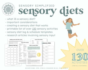 Sensory Diet Resource Packet | Occupational Therapy | Special Education | Early Intervention | Autism | ADHD | Digital Download