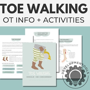 Toe Walking | Occupational Therapy Information | Toddler Activities | Physical Therapy | Montessori Activities | Digital Download