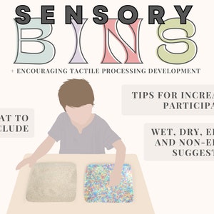 Sensory Bin Handout | Encourage Tactile Processing | Food Exploration | Special Education Teacher Resources | Occupational Therapy