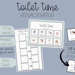 Recurso para el entrenamiento para ir al baño / Programa visual para imprimir y llevar o personalizar / Recurso para niños pequeños / Terapia ocupacional / Descarga digital