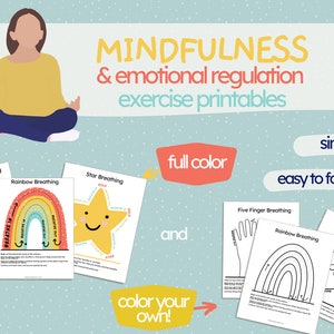Breathing Boards: 3 Mindfulness + Emotional Regulation Exercise Posters | Self Regulation | Special Education | Pediatric Therapist Resource