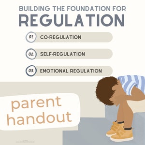 Descarga instantánea, folleto imprimible para padres, recursos para maestros de educación especial, Fundación para la regulación, terapia ocupacional, TDAH y autismo