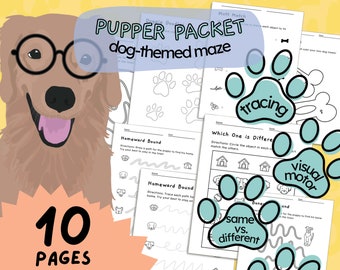 Dog-Themed Activity Packet | Fine Motor Skills (Digital Download)