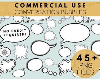 Speech Bubble Clipart | Hand-Drawn Doodle Pack (Commercial Use)