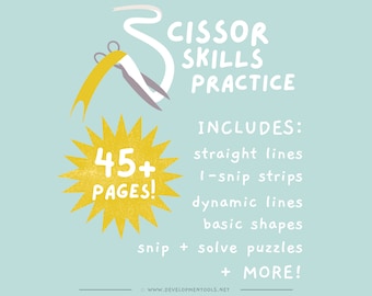 Scissor Skills Activity Packet | 45+ Page Cutting Practice (Digital Download)