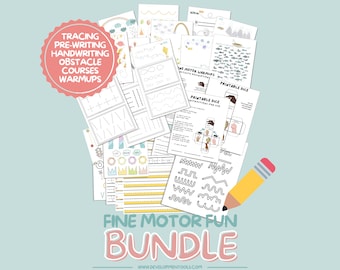 Fine Motor Skill Activities: Tracing, Handwriting Warmups (Digital Download)