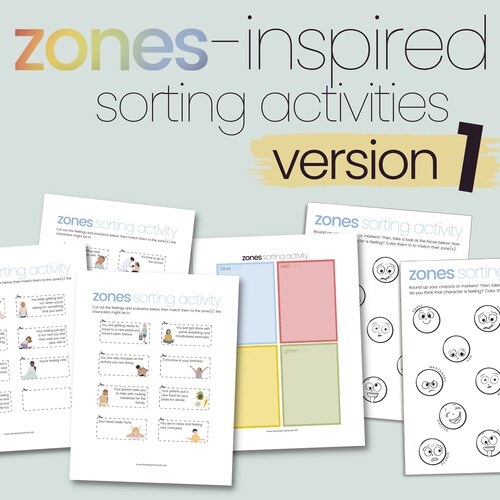 Zones of Regulation Poster Emotional Regulation Occupational Etsy