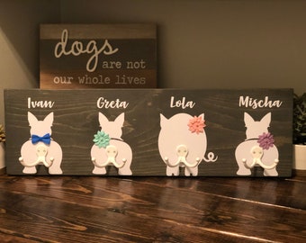 Personalized Dogs Leash Holder/Hanger