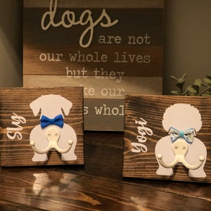 Personalized Dog Leash Holder/Hanger - Square Design