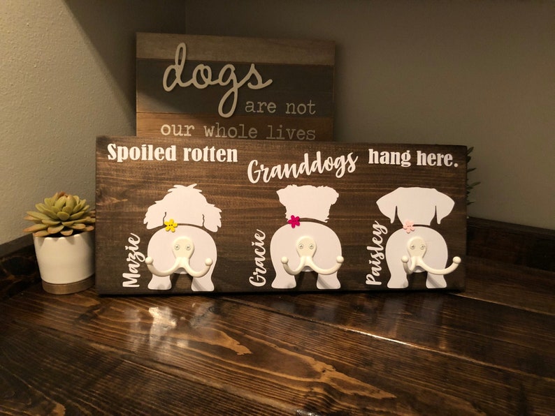 Personalized GrandDog Leash Holder/Hanger image 1