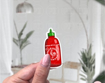 Sriracha Sticker, hot sauce, hot chili sticker, pho sticker, Best Friend Gift, Laptop Decals, Food Sticker, Macbook, Stickers Macbook Pro