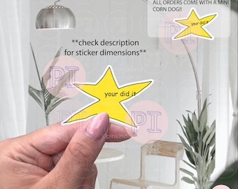 Your Did it Star Sticker, Your did it star meme sticker,  meme Sticker, your did it, sticker for laptop, water bottle, gift idea, funny meme