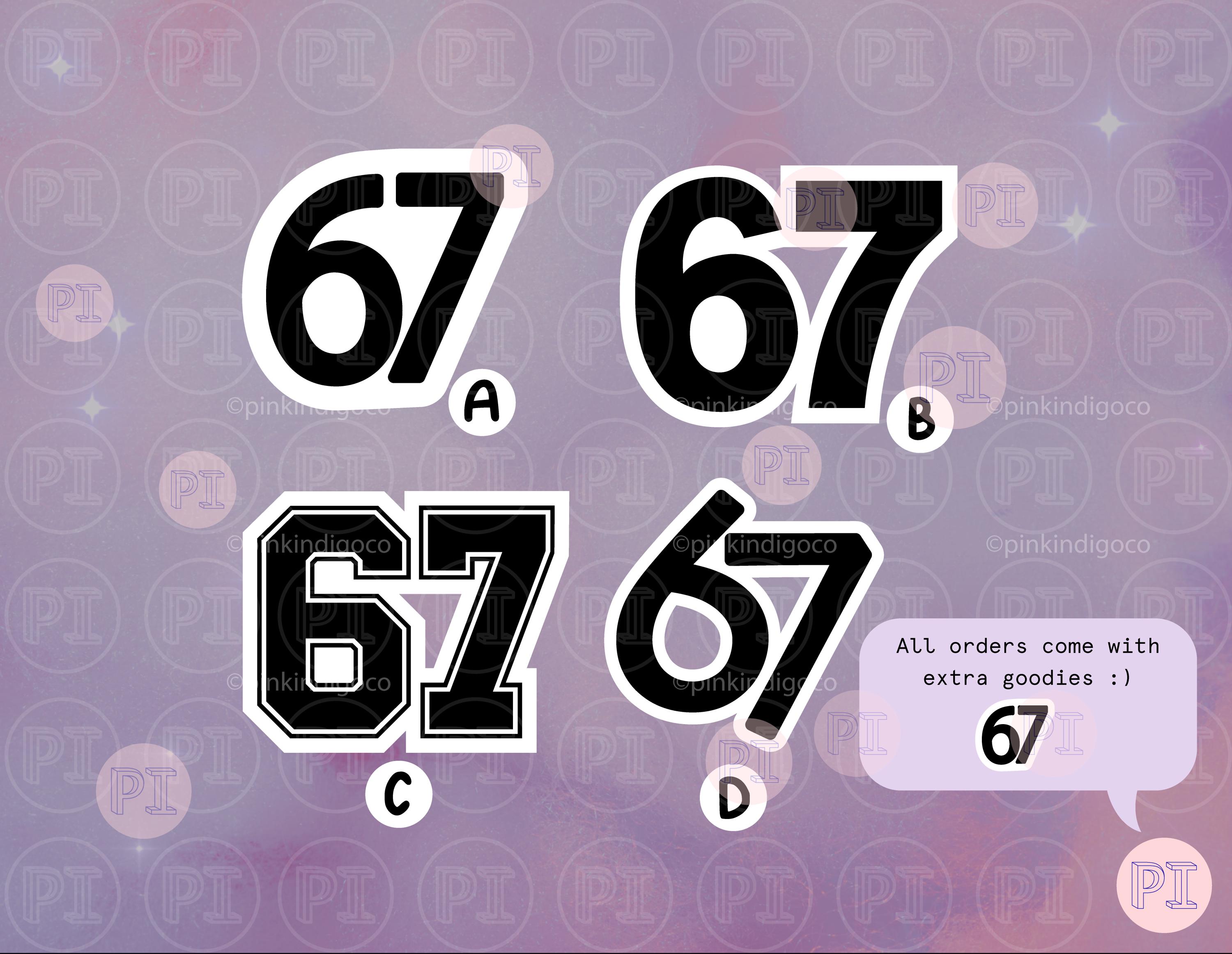 67 Sticker, Six Seven Sticker, Six Seven Meme Sticker, Viral Sticker ...