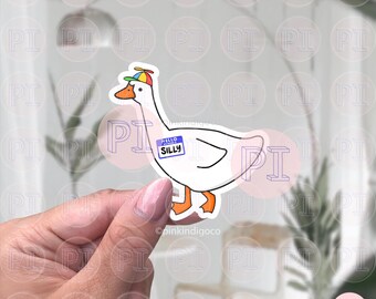Dumme Gans Aufkleber, Gänseaufkleber, Gänsememaufkleber, niedlicher Gänseaufkleber, uwu Aufkleber, niedlicher Entenaufkleber, lustiger Aufkleber meme Aufkleber blöd