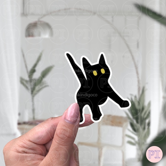 Black Cat Meme Sticker Black Cat Jumping Sticker Jumping Cat - Etsy New