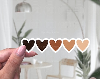 Diversity Sticker, Diversity Heart Shades Sticker, Diversity Hearts Sticker, BLM sticker, love and diversity sticker, heart shades sticker