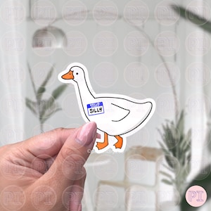 Buy Shy Goose Sticker, Goose Meme Sticker, Cute Goose Sticker, Uwu