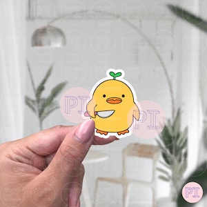 Knife Chick Sticker, Chicken holding knife Meme Sticker, Duck knife sticker, cute duck sticker, funny sticker, laptop sticker, meme sticker