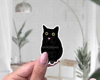 Black Cat Meme Sticker, Cat Blep Tongue Sticker, Blep Cat Sticker, Blep Tongue Cat Meme, Black Cat Sticker, Blep Cat, Laptop Sticker, meme