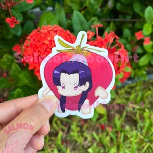 Jinshi Strawberry - Arte original do diário do boticário - Adesivo de vinil - Acabamento brilhante à prova d'água - Arte de meme de frutas vermelhas inspirada em anime, fofa e divertida