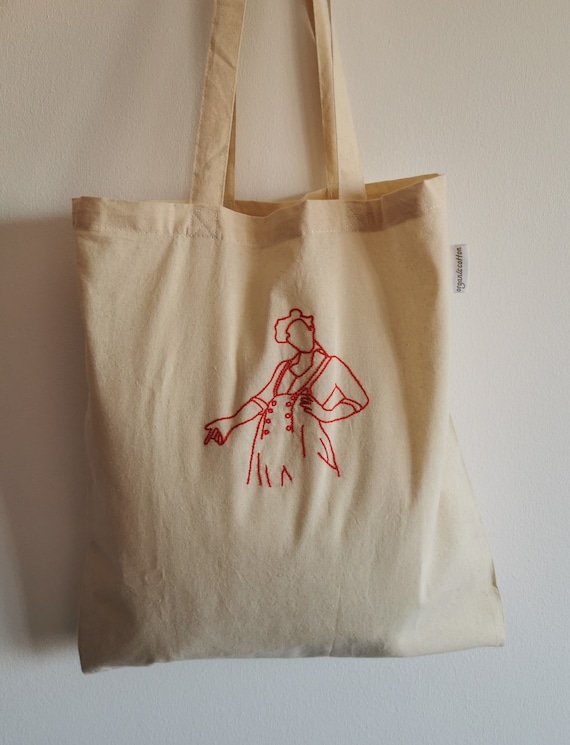 Hand Embroidered Canvas Shoulder Bag