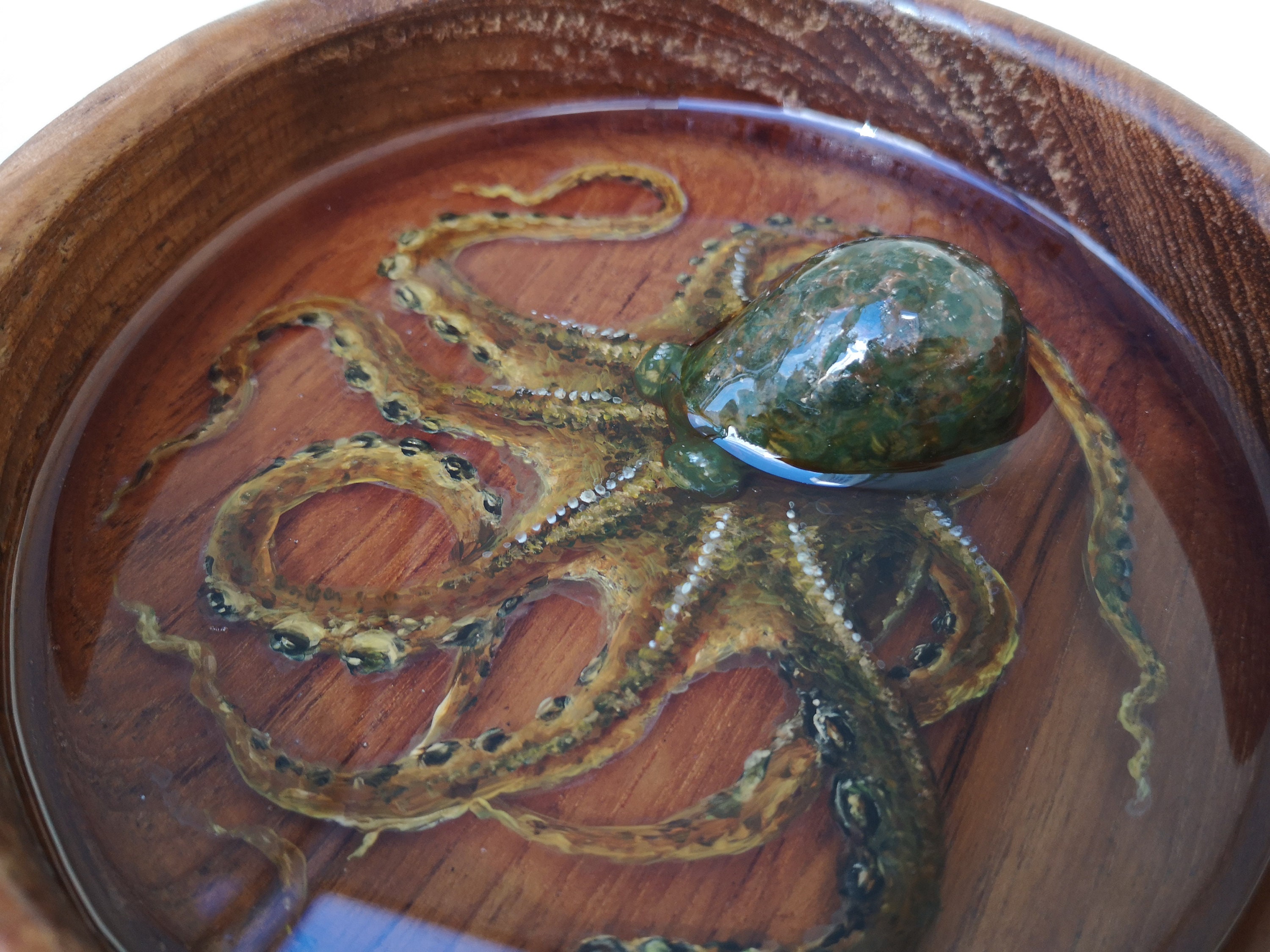 3D resin realistic octopus art acrylic painting animal in Etsy