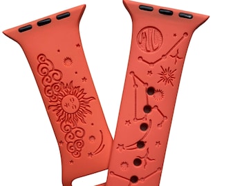 Celestial Engraved Apple Watch Band | Moon, Stars Accessory