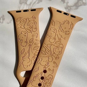 Koalas Watchband | Smart Watch | Koala iWatch | Bear | Laser Engraved Band | Koala Bear Band | Baby Koalas Watch Band | Koala Bear WatchBand