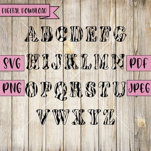 Stampa zebrata Abc Svg, Clipart alfabeto, Decalcomania dell'alfabeto, Lettere Svg, Zebra Svg, Abc Svg, Vettore, Silhouette, Cricut, Vinile, Download istantanei