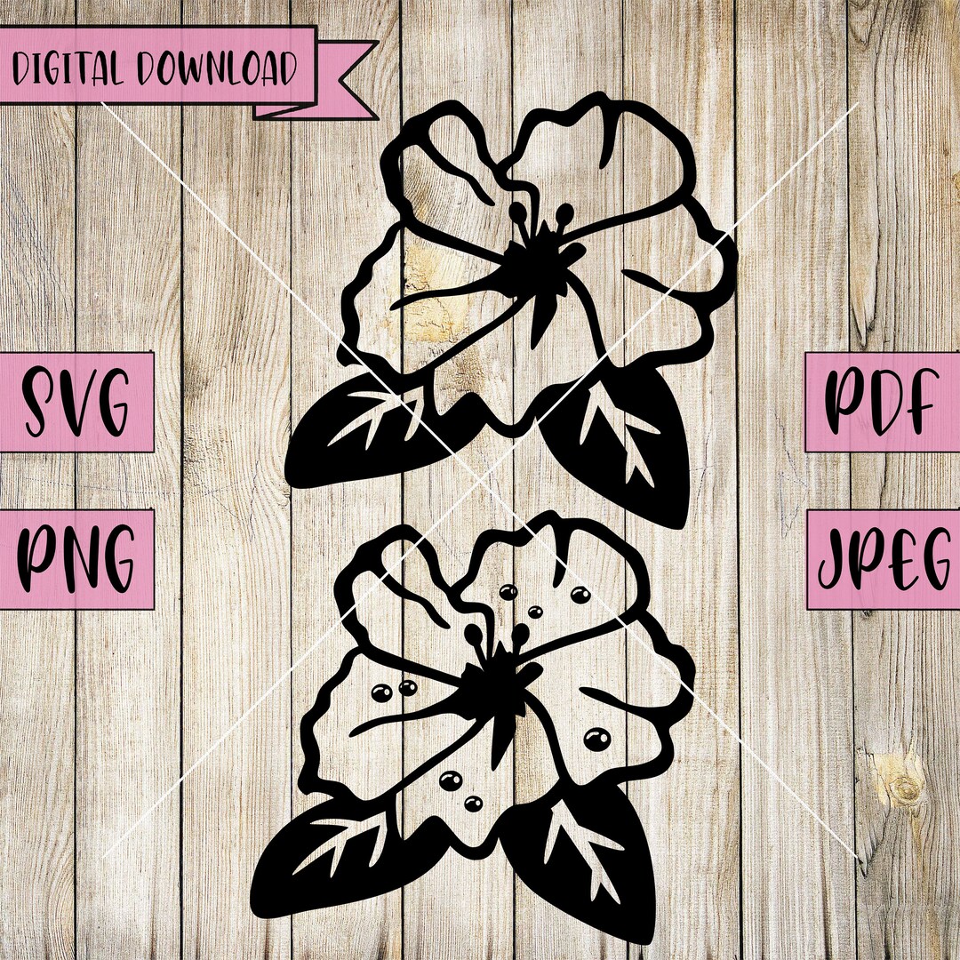 Flower Svg, Hawaiian Svg, Hawaii Flower Svg, Hibiscus Flower Svg ...