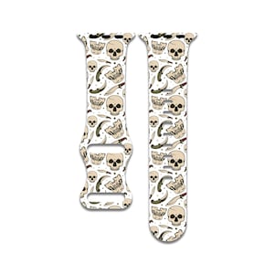 Skulls, Celestial, Watch Band Compatible with Apple Watch Series 1-9, 38mm, 40mm, 41mm, 42mm, 44mm, 45mm, 49mm, SE, SE2, Ultra, Ultra 2