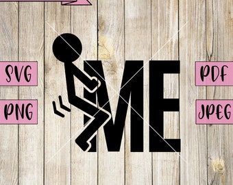 Rude Stick Figure SVG, Adult Humor Vector (Digital Download)