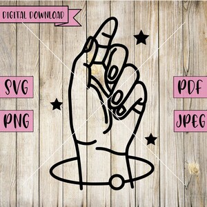 Magical Hand Svg, Witch Hand Vector, Celestial Svg, Hand Vector, Pointing Finger Svg, Mystical Svg, Silhouette, Cricut Vinyl, Laser Cut File
