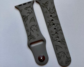 Laser Engraved Sharks Watch Band | Apple iWatch