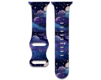 Himmel, Himmelssterne, Uhrenarmband kompatibel mit Apple Watch Serie 1-9, 38mm, 40mm, 41mm, 42mm, 44mm, 45mm, 49mm, SE, SE2, Ultra, Ultra 2,