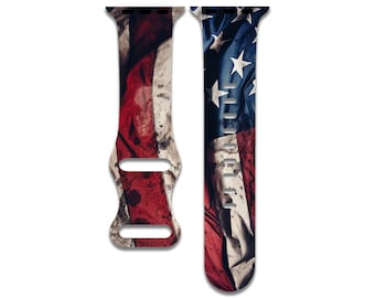 Amerikanische Flagge Apple Uhrenarmband, Patriotisches Design