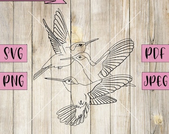 Hummingbird Svg, Hummingbirds Svg, Hummingbird Vector, Hummingbird Decal, Birds Svg, Animal Svg, Silhouette, Cricut, Vinyl, Png and Svg File