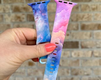 Celestial Clouds, Uhrenarmband kompatibel für Apple Watch Serien 1-9, 38mm, 40mm, 41mm, 42mm, 44mm, 45mm, 49mm, SE, SE2, Ultra, Ultra 2, Sky