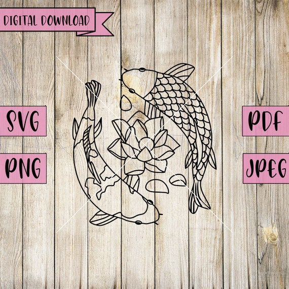 Koi Fish Svg Ocean Fish Svg Fish Coy Fishing Decal Koy Etsy