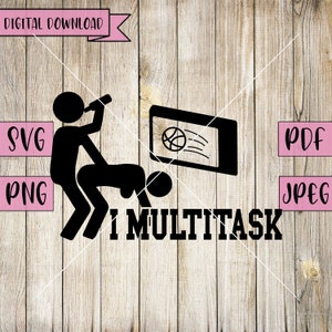 Multitasking Svg, Rude Svg, Naughty Svg, Rude Decal, Stick Figure Svg, Stick Figure Sex, Silhouette, Sexy, Cricut, Vinyl, Dirty Minds Vector