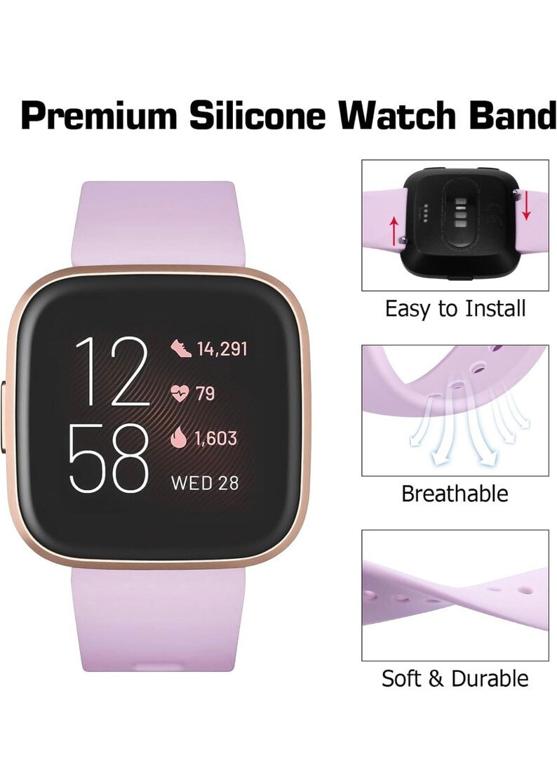 Puede incluir: Una correa de reloj de silicona lavanda para un reloj inteligente. La correa es f&aacute;cil de instalar, transpirable, suave y duradera. La esfera del reloj muestra la hora, la fecha, los pasos, la frecuencia card&iacute;aca y las calor&iacute;as quemadas.