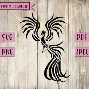 Phoenix Svg, Phoenix Bird Svg, Phoenix Vector, Bird Svg, Flying Phoenix, Fire Bird Svg, Silhouette, Circuito, File Svg per Cricut, Digitale