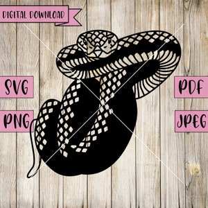 Snake Svg, Cobra Snake Svg, Reptile Svg, Snakes Svg, Snake Decal, Reptielen Vector, Silhouet, Cricut, Vinyl, Laser Cut File, Laser Machine
