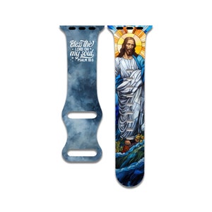 Jesus Watch Band, Faith Compatible with Apple Watch Series 1-9, 38mm, 40mm, 41mm, 42mm, 44mm, 45mm, 49mm, SE, SE2, Ultra, Ultra 2, Religious