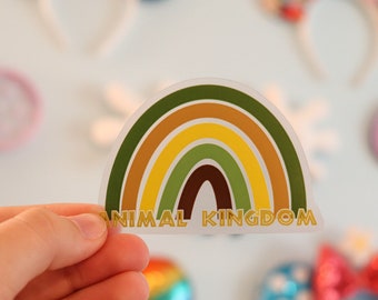 Animal Kingdom Rainbow Sticker // Disney's Animal Kingdom sticker // Disney World Sticker // Clear Sticker