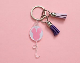 Pink Mickey Balloon Keychain // Disney Keychain // Mickey Balloons // Disney Gifts // Pink Balloon // Disney Souvenier