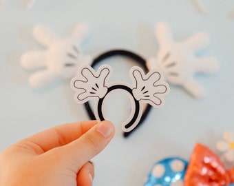 Mickey Gloves “Ear“ Headband Sticker // Disney Sticker // Mickey Mouse Sticker // Disney World Sticker // Disneyland Sticker