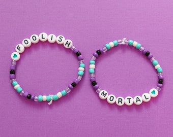 Foolish Mortal Bracelet Stack // Haunted Mansion Bracelets // Disney Bracelet // Magic Kingdom Bracelet // Beaded Bracelet