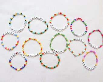 Disney Princess Bracelets // Disney Princess // Disney Bracelet // Princess Bracelet // Disney Gift // Bead Bracelet