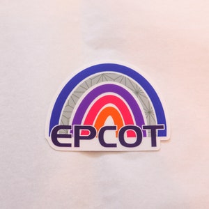 EPCOT Rainbow Sticker // EPCOT sticker // Disney World Sticker // Clear Sticker image 2